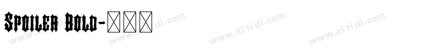 Spoiler Bold字体转换